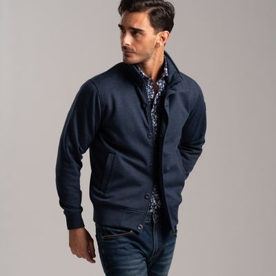 Giubbino uomo TECNO con doppia abbottonatura zip e bottoni